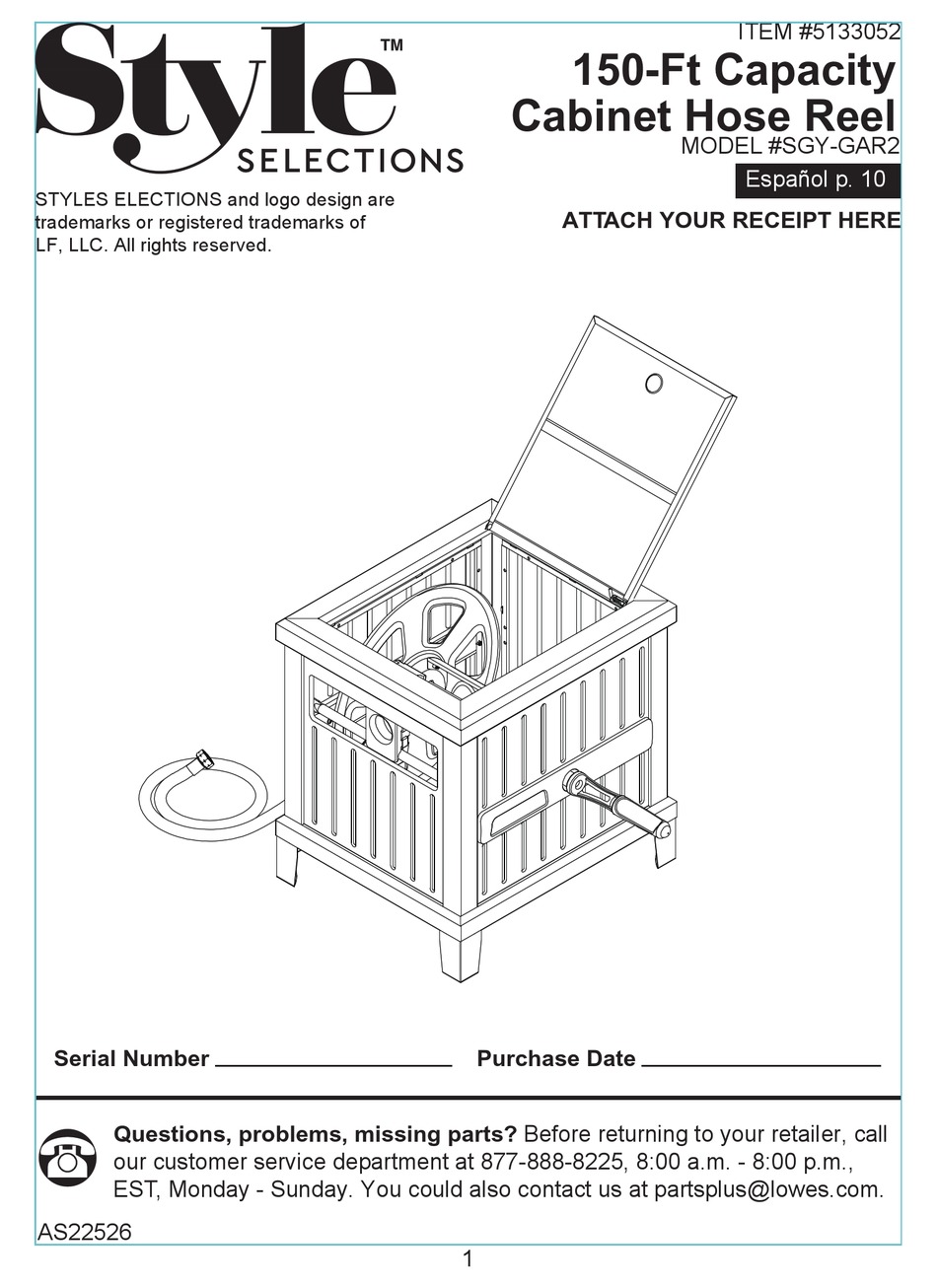 STYLE SELECTIONS SGYGAR2 MANUAL Pdf Download ManualsLib
