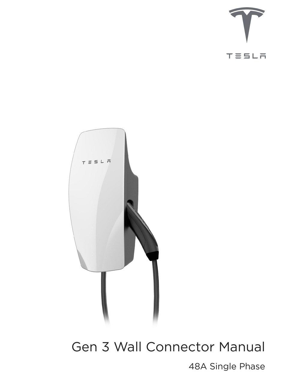 TESLA WALL CONNECTOR GEN 3 MANUAL Pdf Download ManualsLib