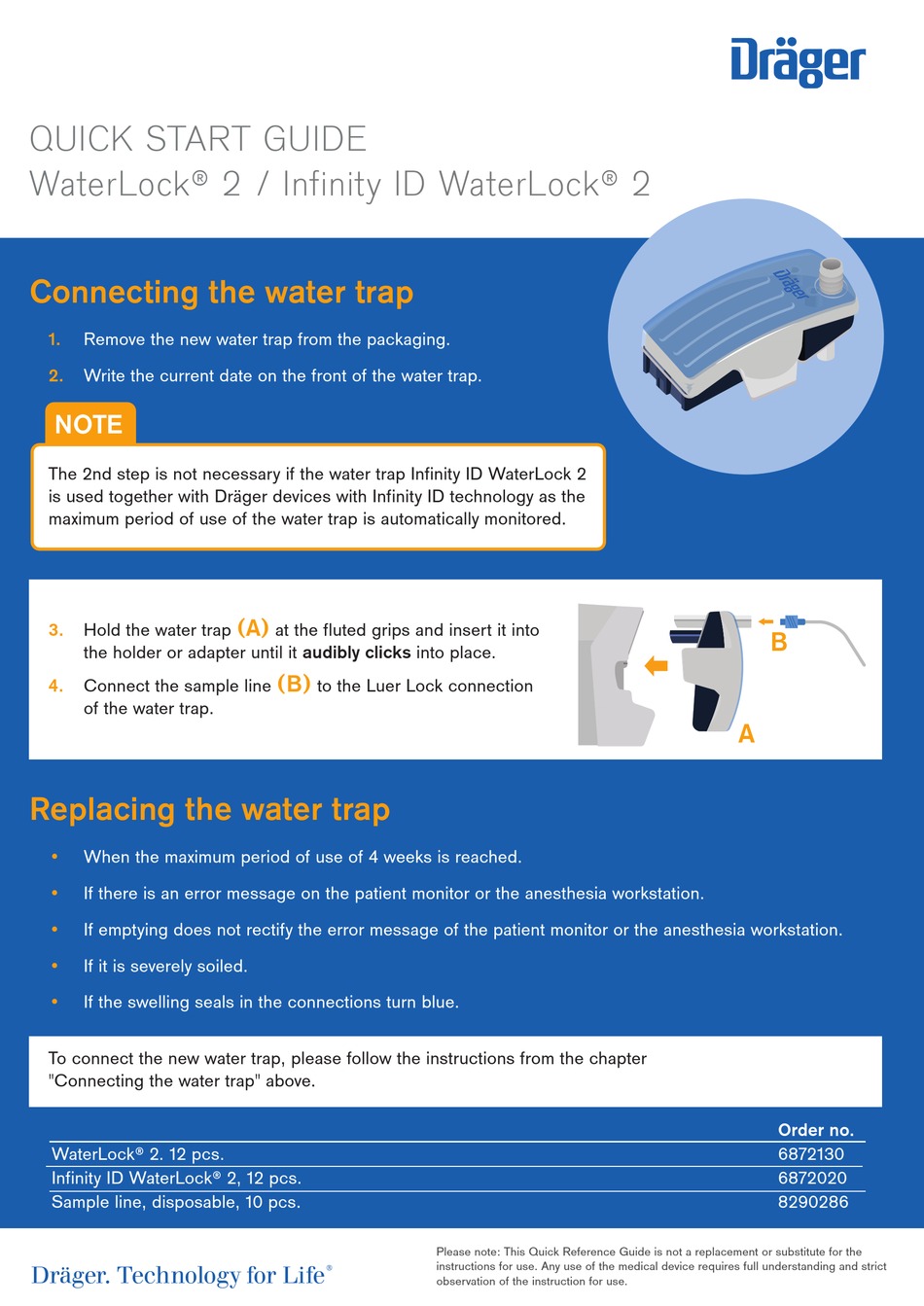 DRÄGER WATERLOCK 2 QUICK START MANUAL Pdf Download ManualsLib