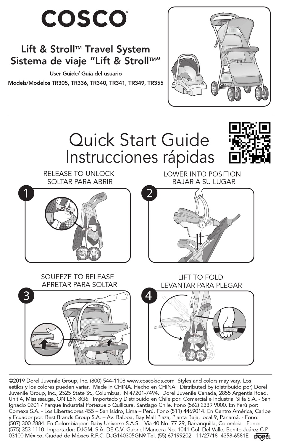 COSCO TR340 USER MANUAL Pdf Download ManualsLib