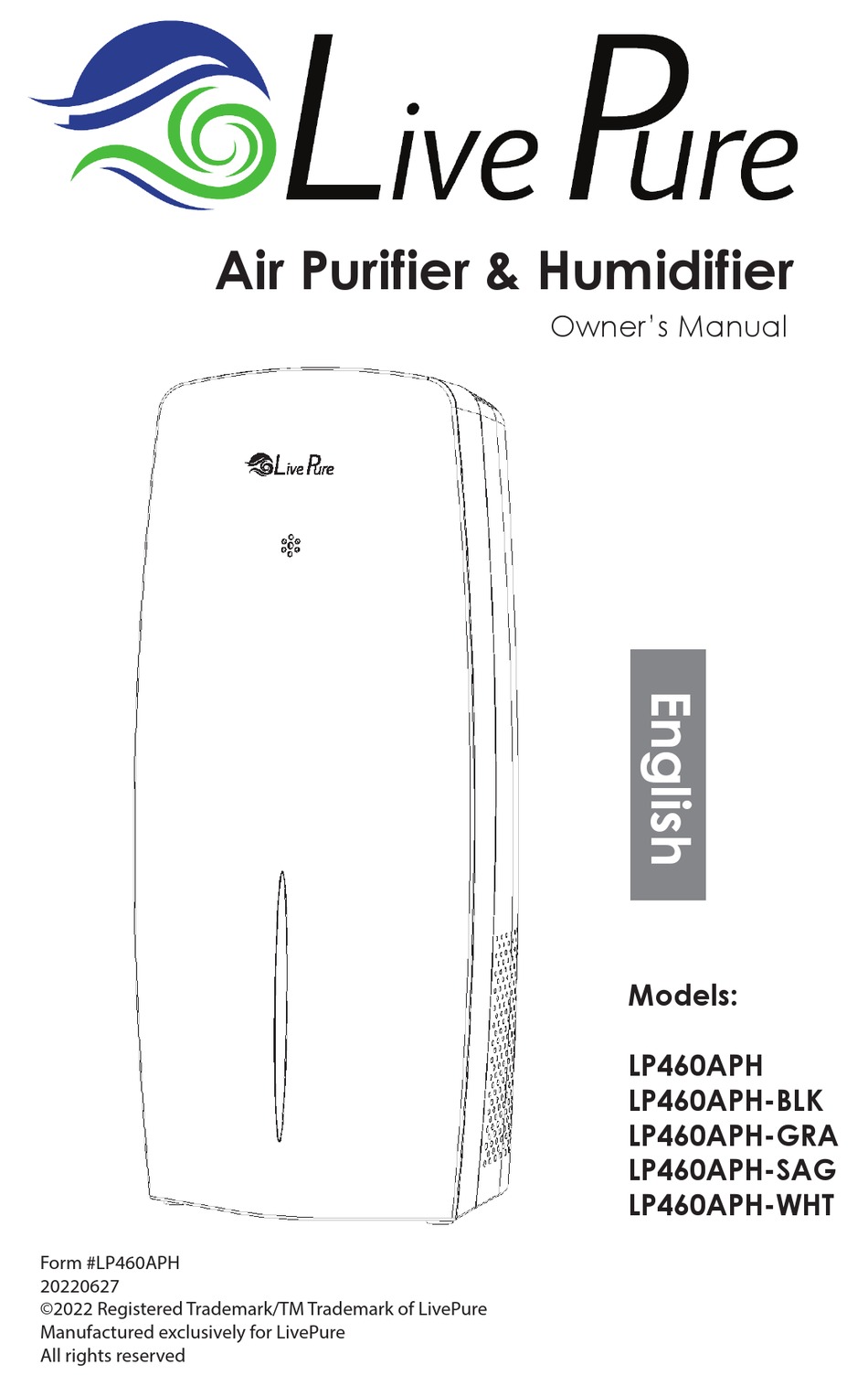 LIVEPURE LP460APH OWNER'S MANUAL Pdf Download ManualsLib