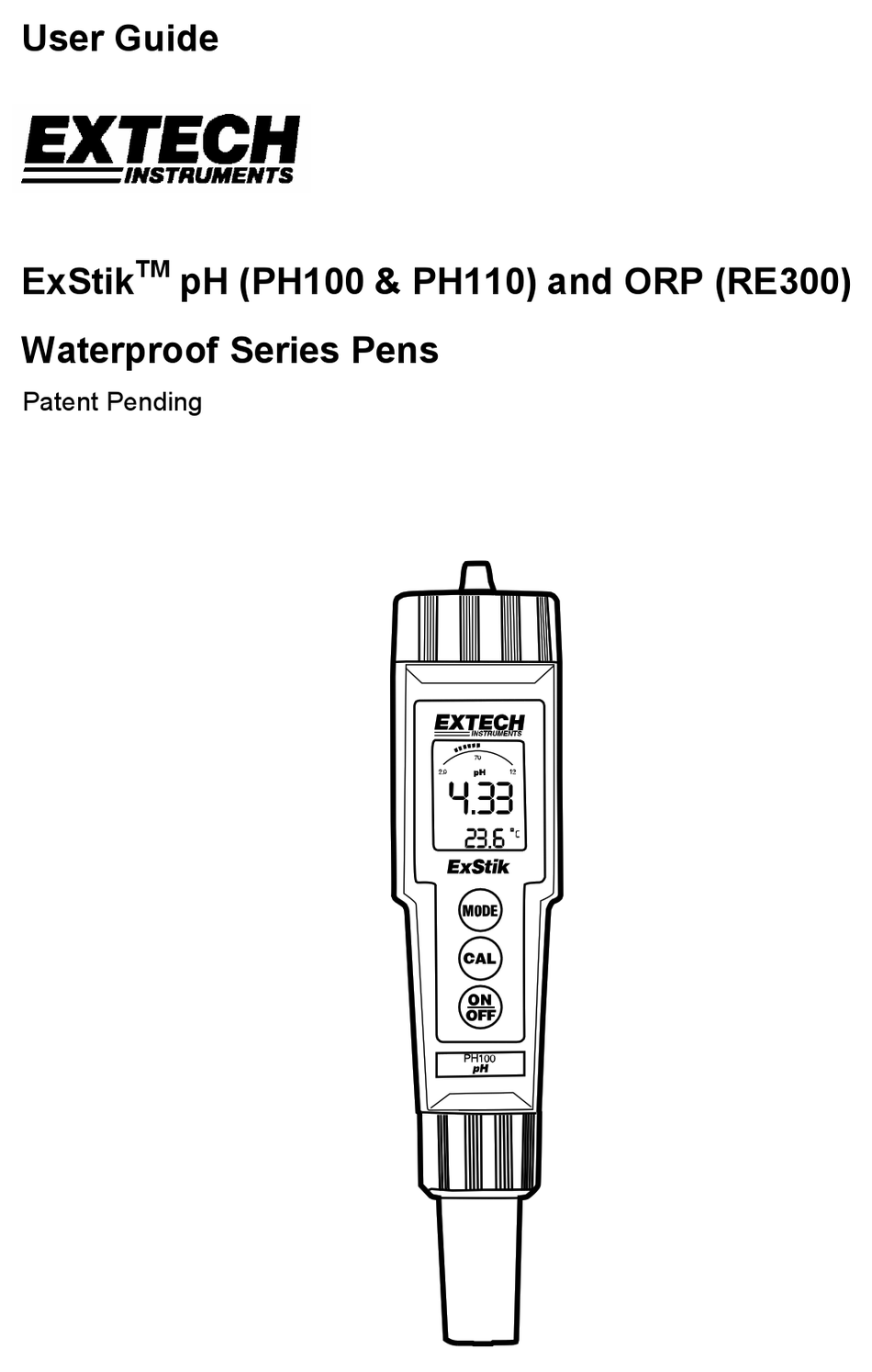 EXTECH INSTRUMENTS EXSTIK PH100 USER MANUAL Pdf Download | ManualsLib