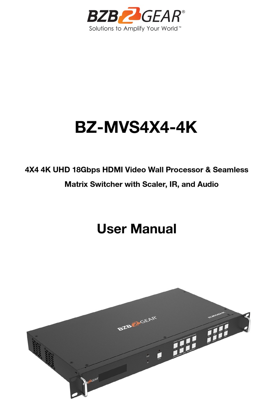 BZB GEAR BZ-MVS4X4-4K USER MANUAL Pdf Download | ManualsLib
