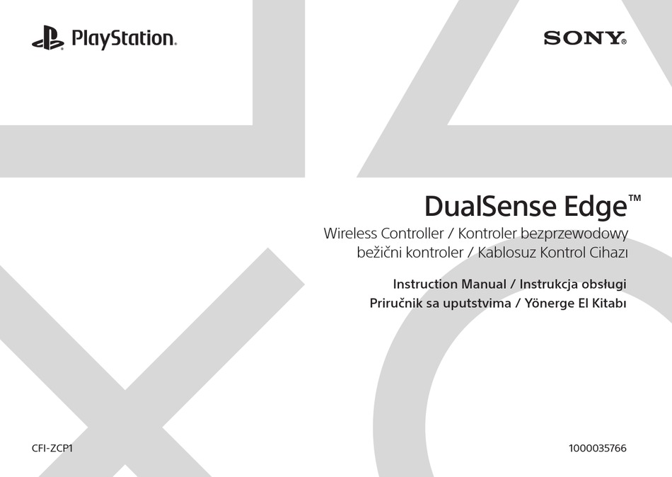 SONY PLAYSTATION DUALSENSE EDGE CFIZCP1 INSTRUCTION MANUAL Pdf