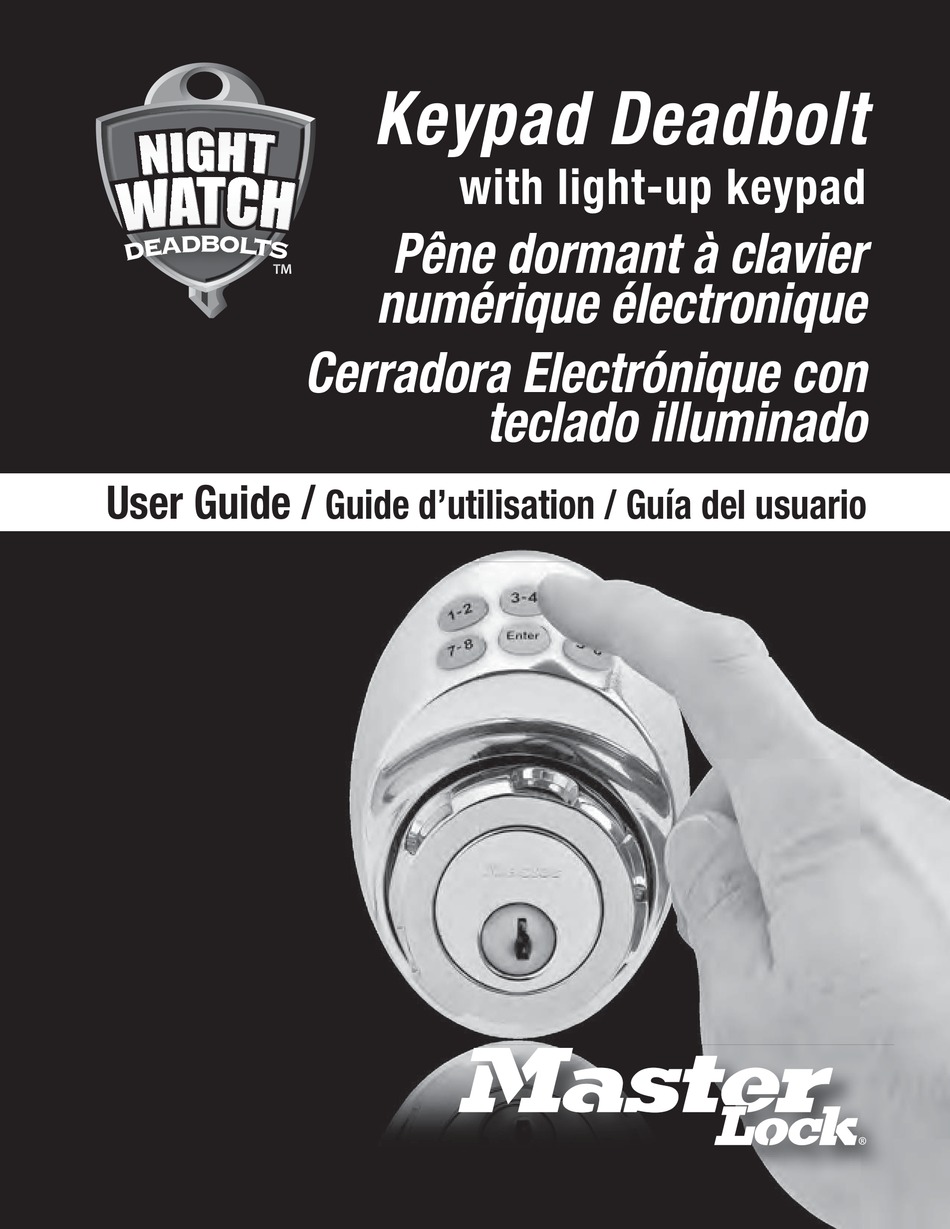 MASTER LOCK NIGHT WATCH DEADBOLTS DSKP USER MANUAL Pdf Download