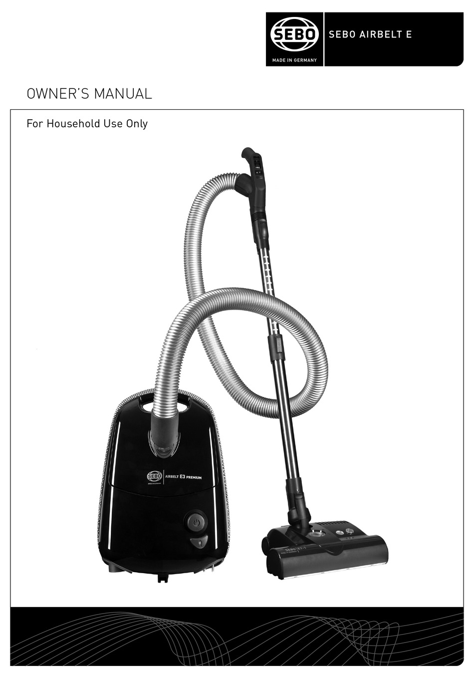 SEBO AIRBELT E OWNER'S MANUAL Pdf Download ManualsLib