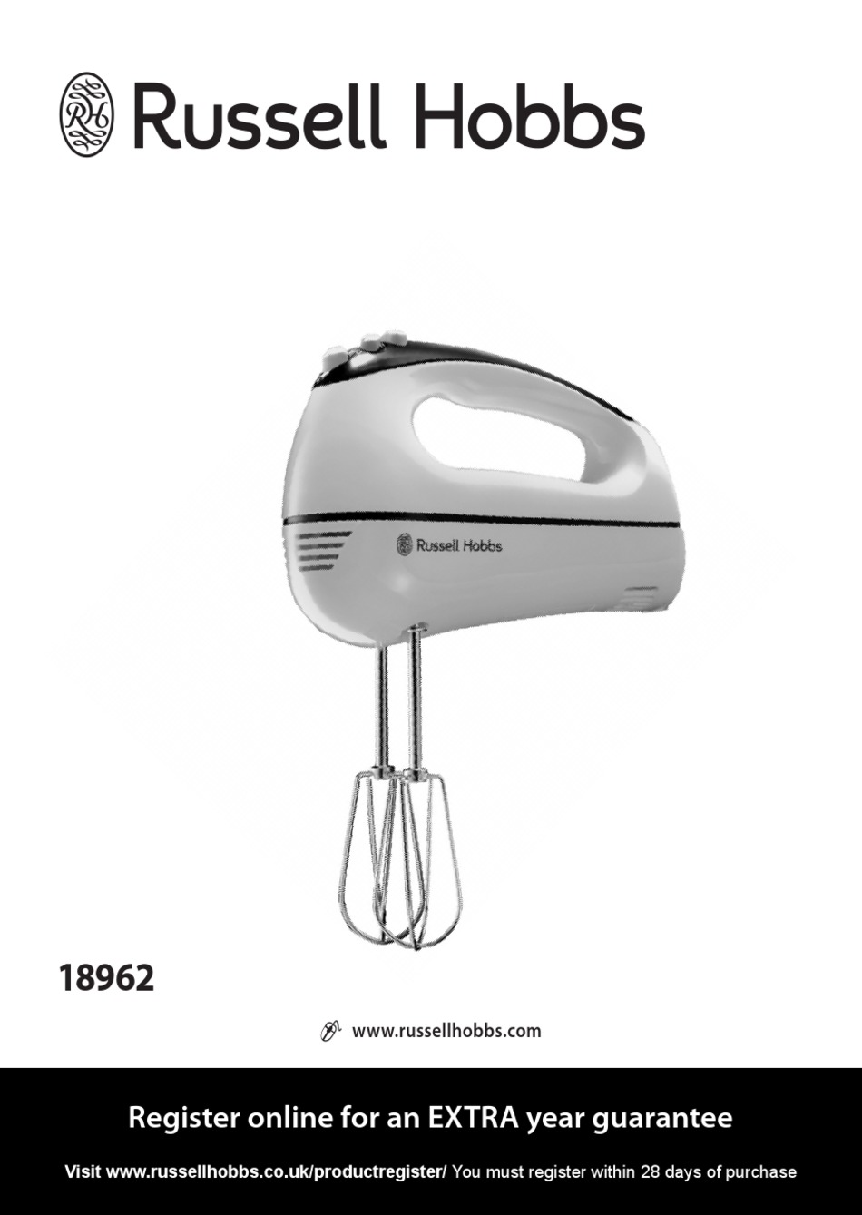 RUSSELL HOBBS 18962 INSTRUCTIONS MANUAL Pdf Download ManualsLib