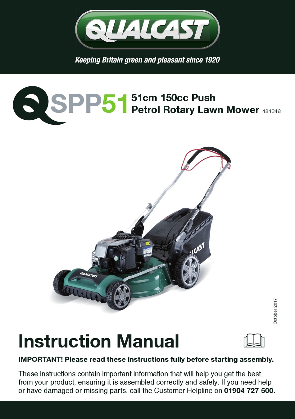 QUALCAST QSPP51 INSTRUCTION MANUAL Pdf Download ManualsLib