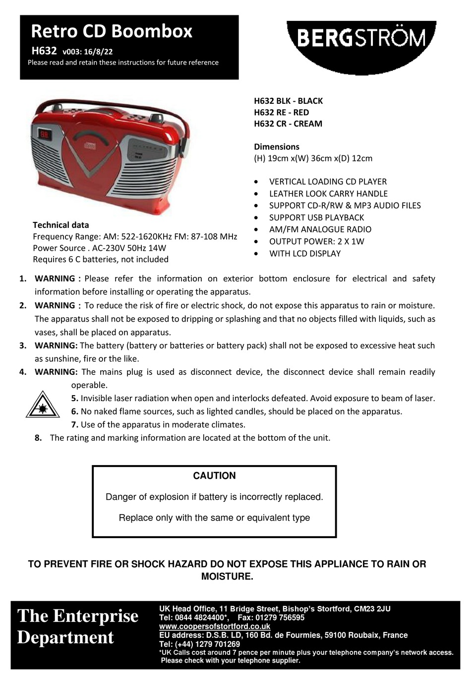 BERGSTROM H632 INSTRUCTION MANUAL Pdf Download ManualsLib