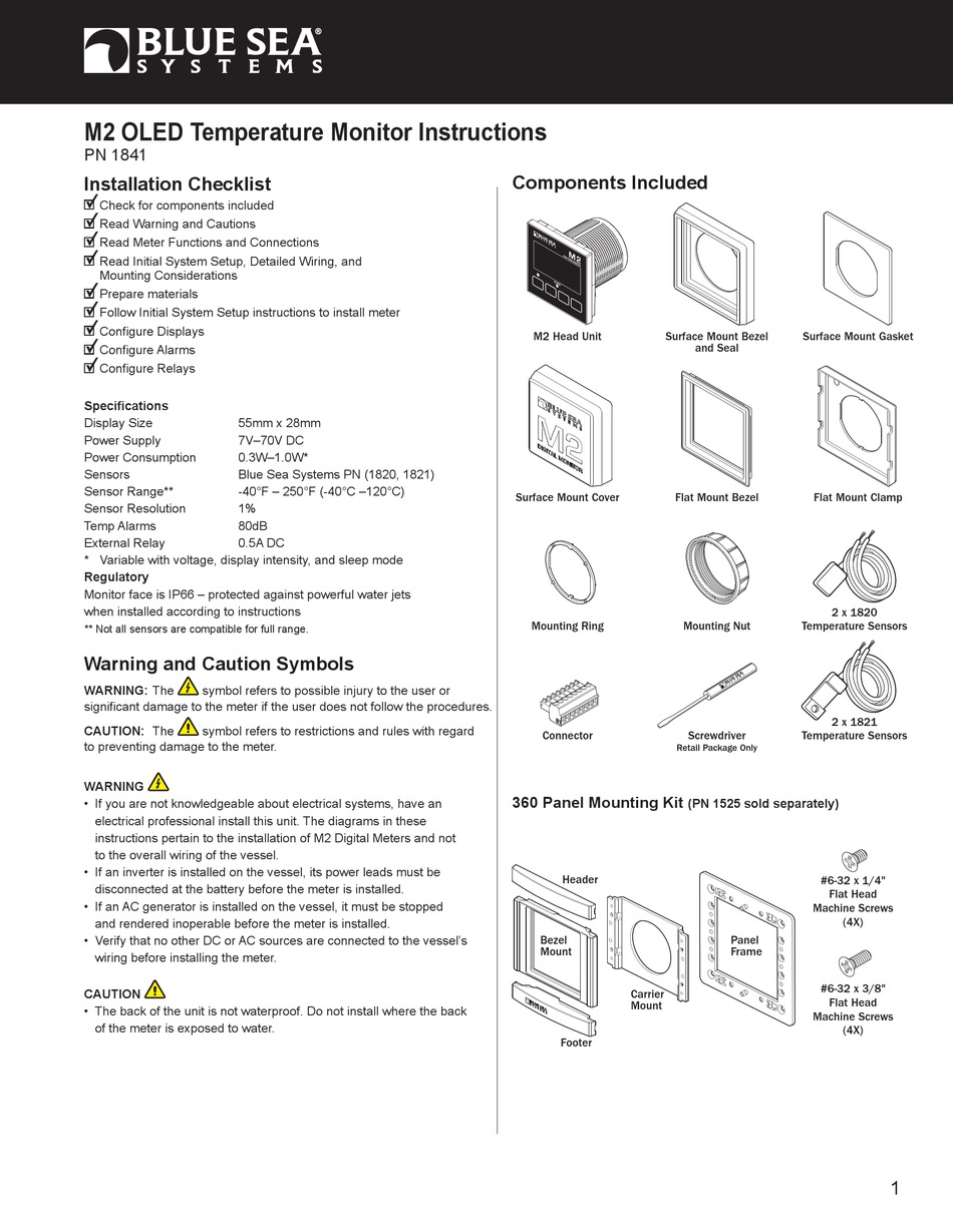 BLUE SEA SYSTEMS M2 INSTRUCTIONS MANUAL Pdf Download | ManualsLib