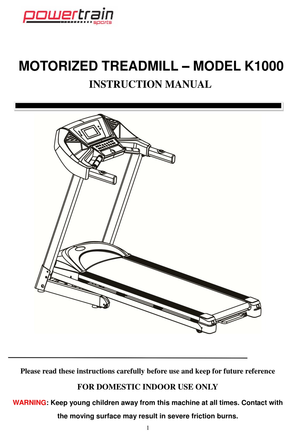 POWERTRAIN K1000 INSTRUCTION MANUAL Pdf Download ManualsLib