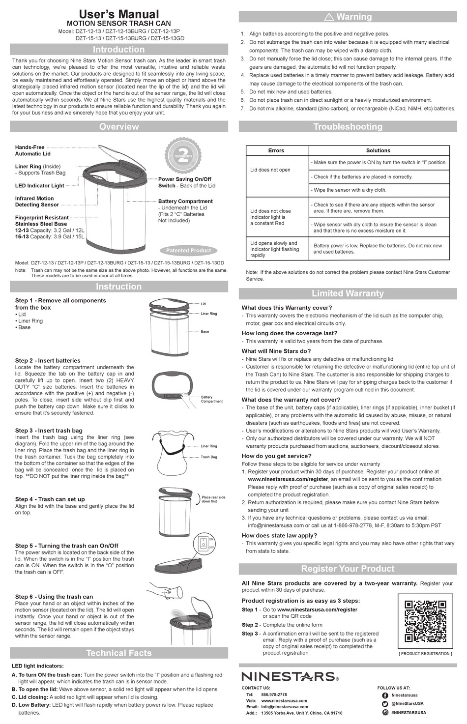NINESTARS DZT1213 USER MANUAL Pdf Download ManualsLib