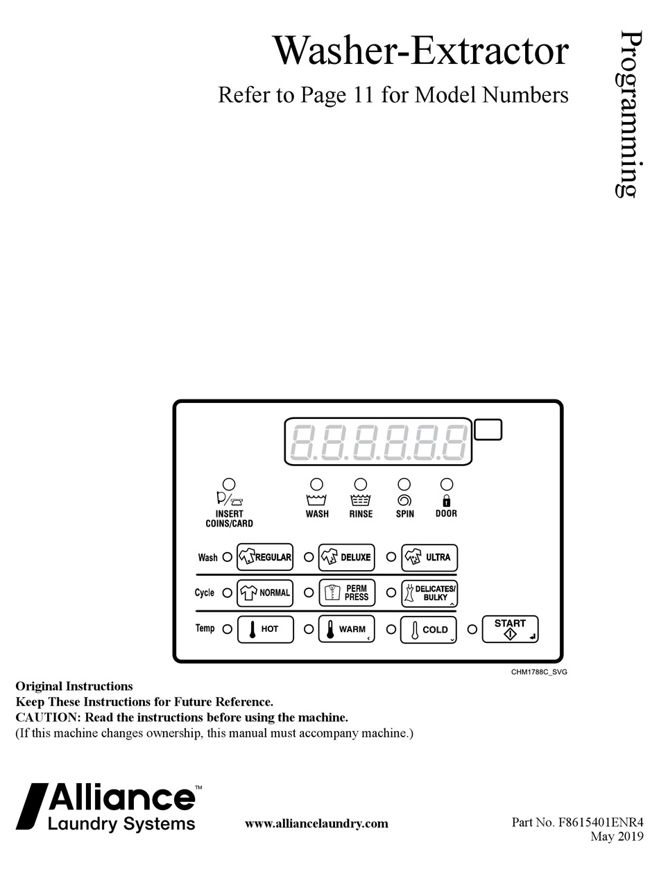 ALLIANCE LAUNDRY SYSTEMS DCG020ND MANUAL Pdf Download ManualsLib