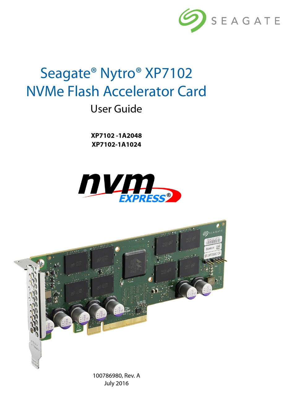 SEAGATE NYTRO XP7102 MANUAL Pdf Download | ManualsLib