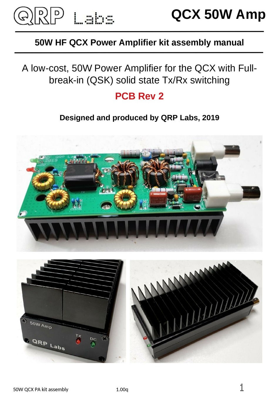 QRP LABS QCX 50W AMP ASSEMBLY MANUAL Pdf Download ManualsLib