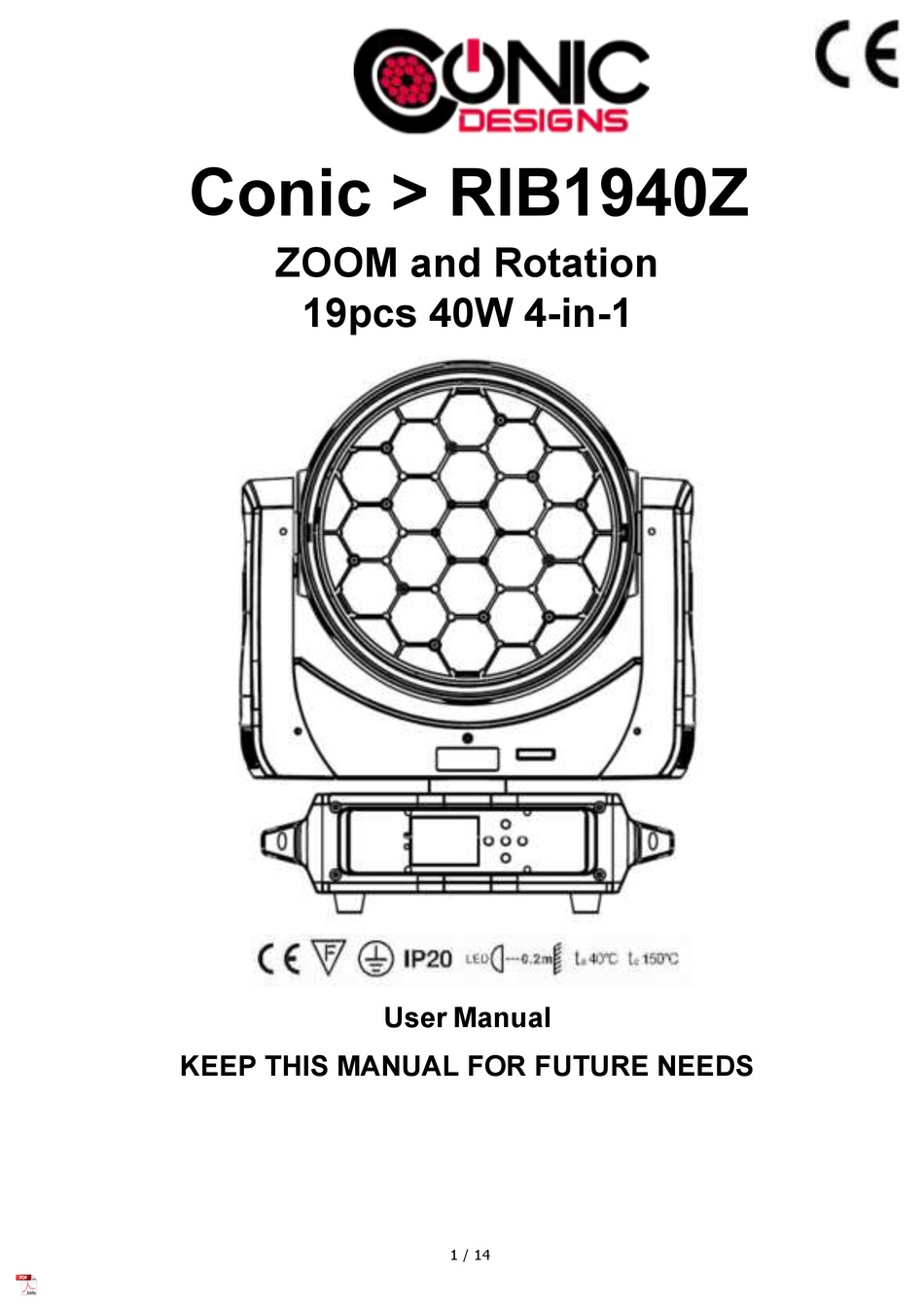 CONIC RIB1940Z USER MANUAL Pdf Download ManualsLib