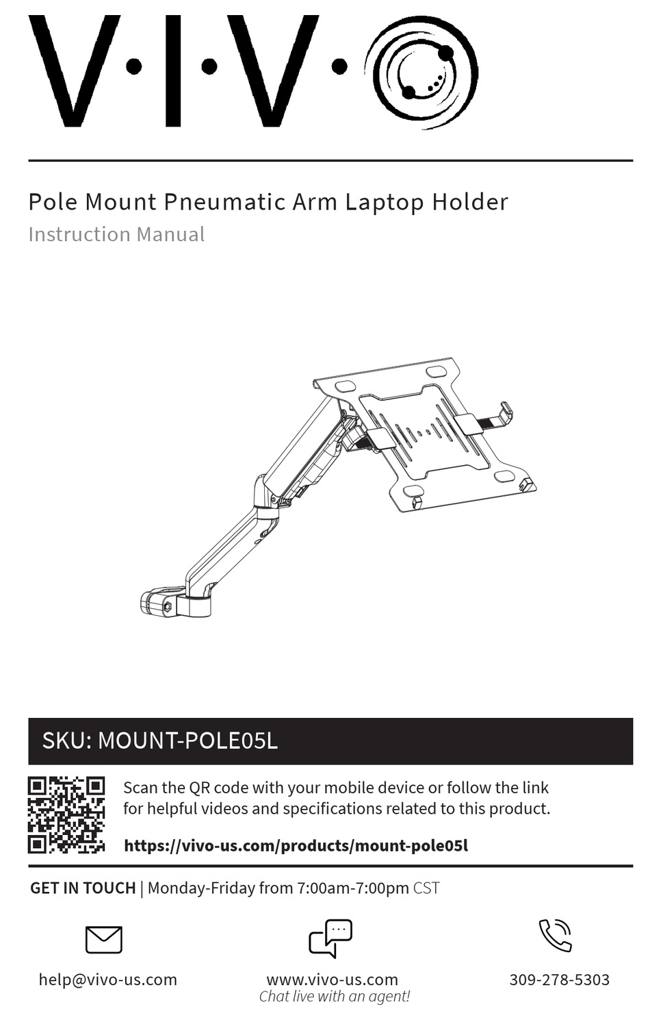 VIVO MOUNT-POLE05L INSTRUCTION MANUAL Pdf Download | ManualsLib