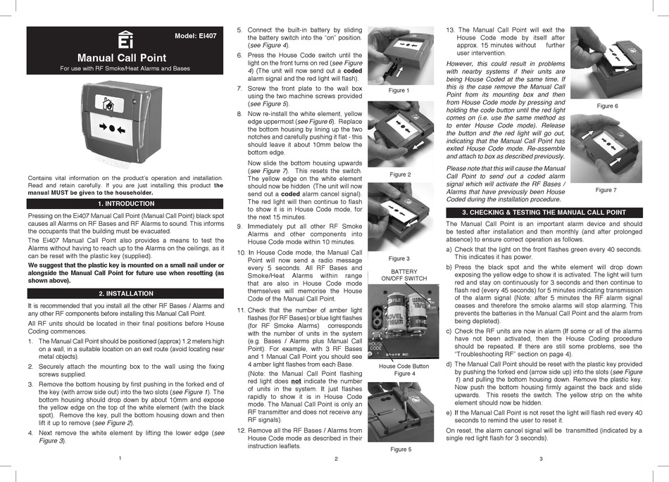 EI ELECTRONICS EI407 QUICK START MANUAL Pdf Download | ManualsLib