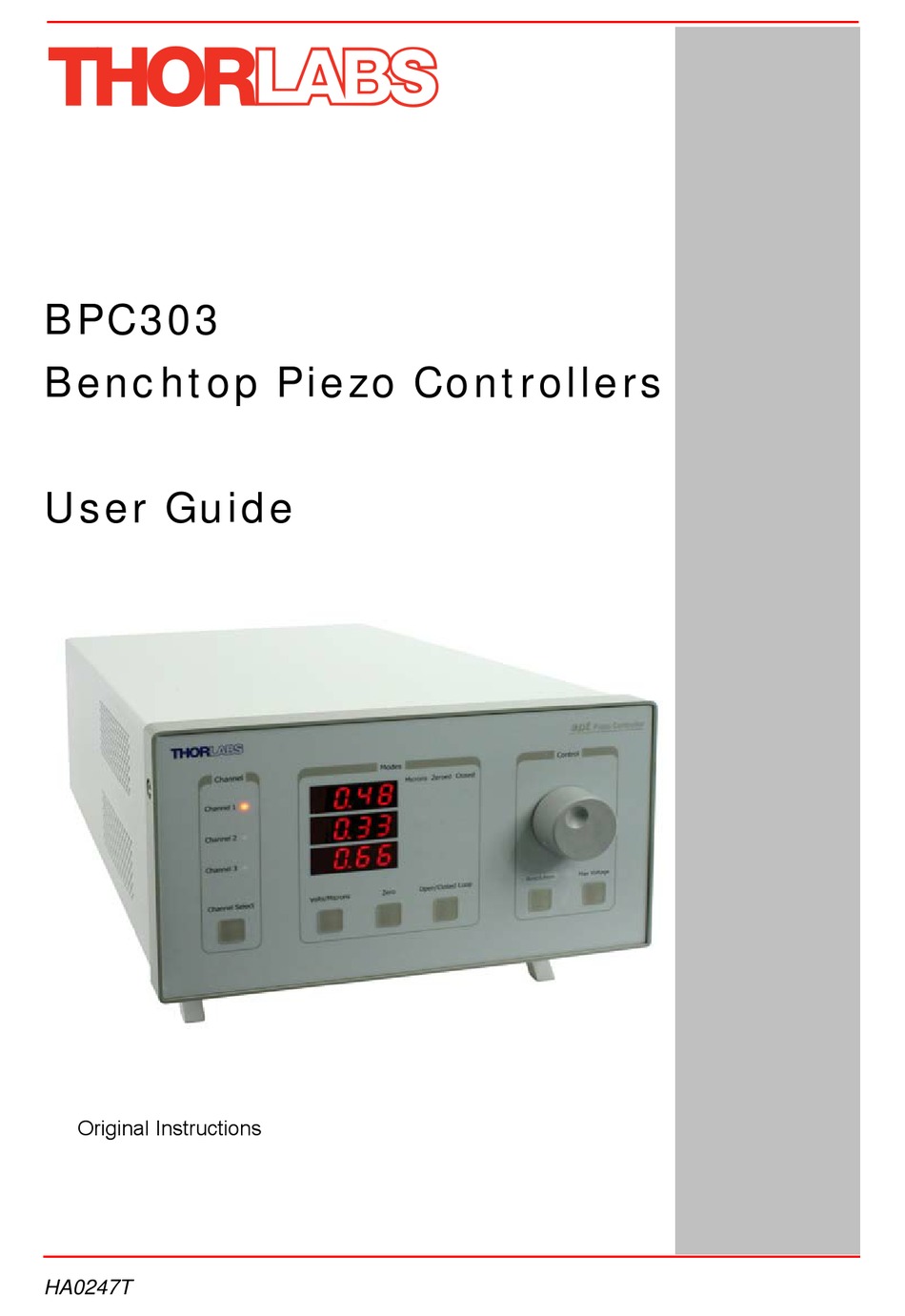 THORLABS BPC303 USER MANUAL Pdf Download | ManualsLib