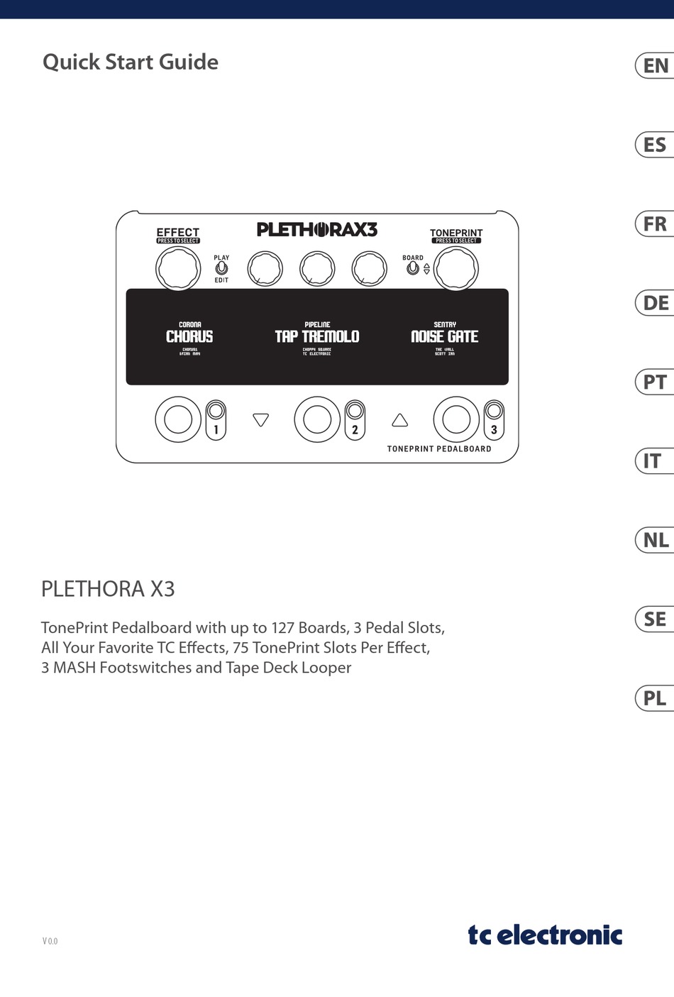 TC ELECTRONIC PLETHORA X3 QUICK START MANUAL Pdf Download ManualsLib