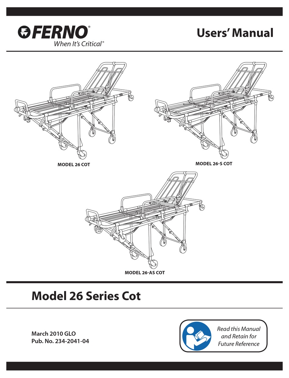 FERNO 26 COT USER MANUAL Pdf Download ManualsLib