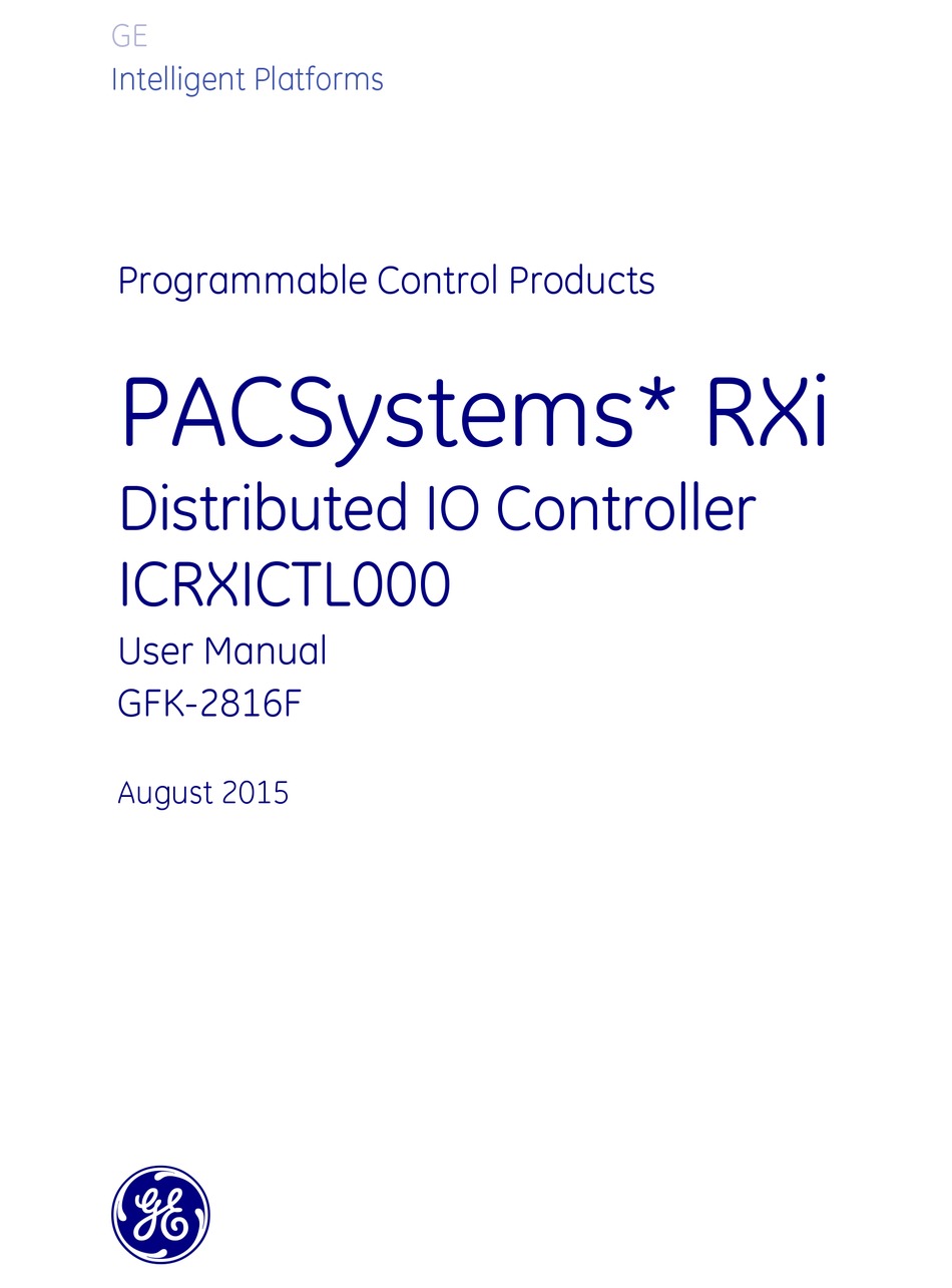 GE PACSYSTEMS RXI USER MANUAL Pdf Download | ManualsLib