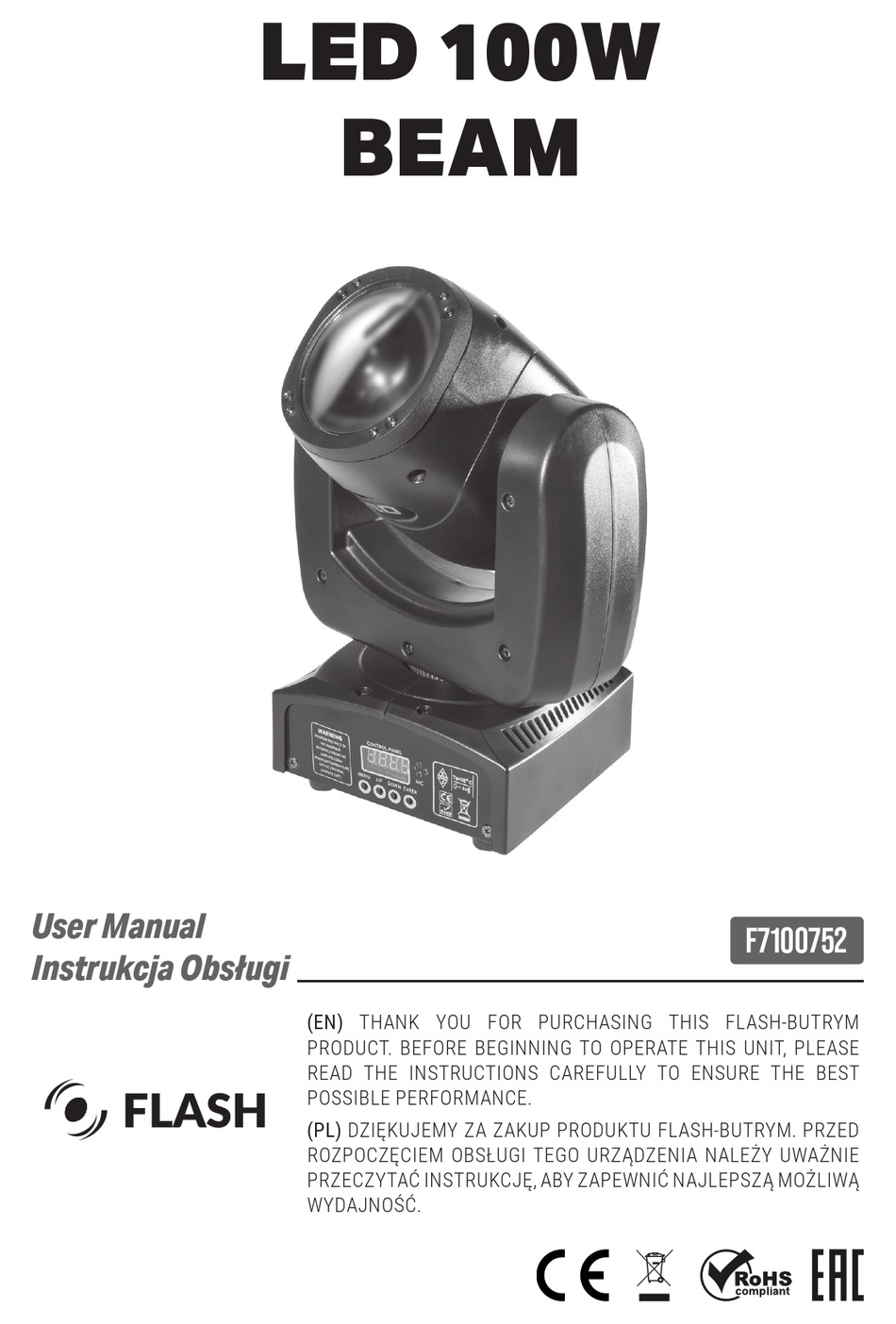 FLASH F7100752 USER MANUAL Pdf Download ManualsLib