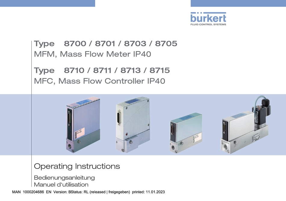 BURKERT 8700 OPERATING INSTRUCTIONS MANUAL Pdf Download ManualsLib