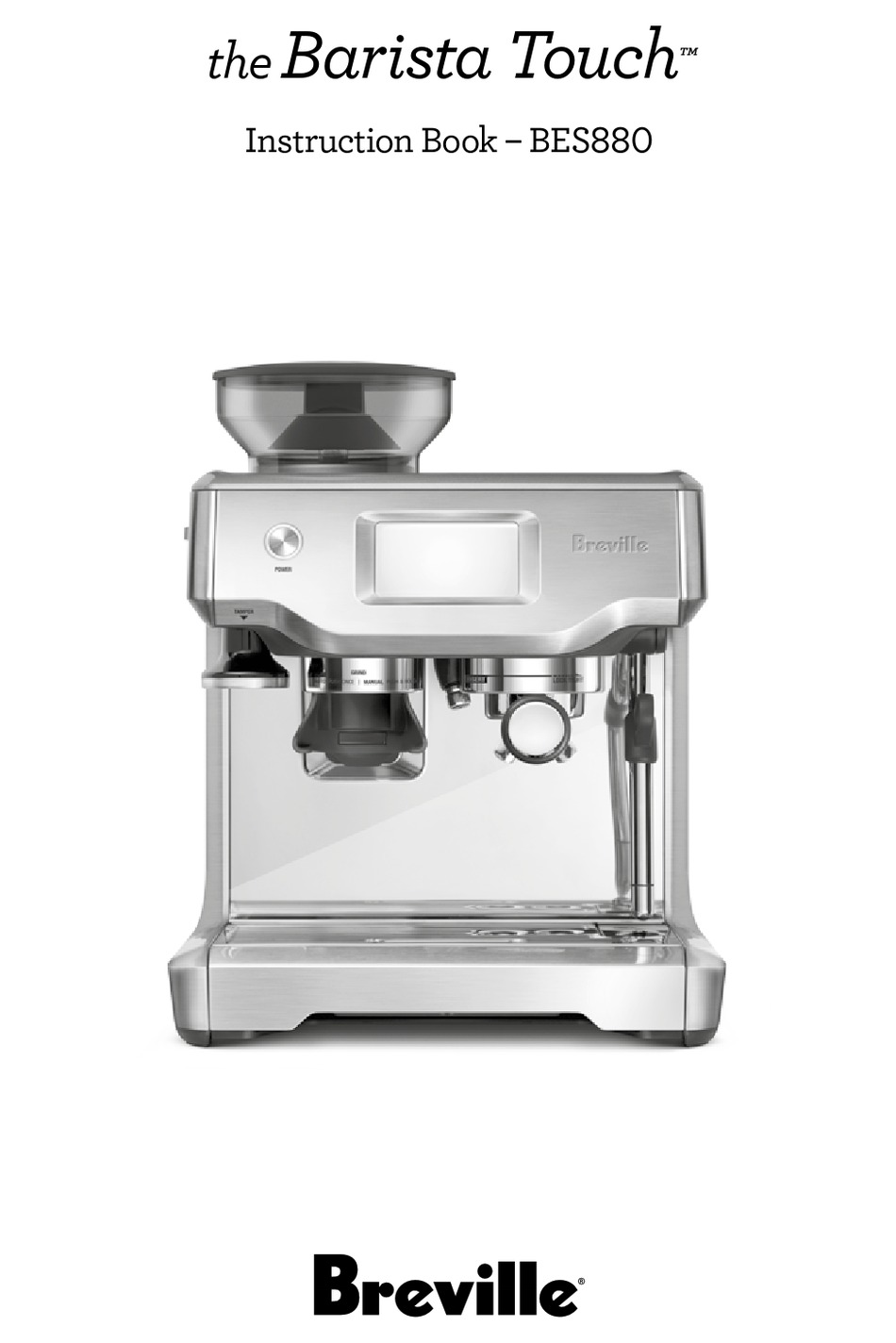 BREVILLE BARISTA TOUCH BES880 INSTRUCTION BOOK Pdf Download | ManualsLib