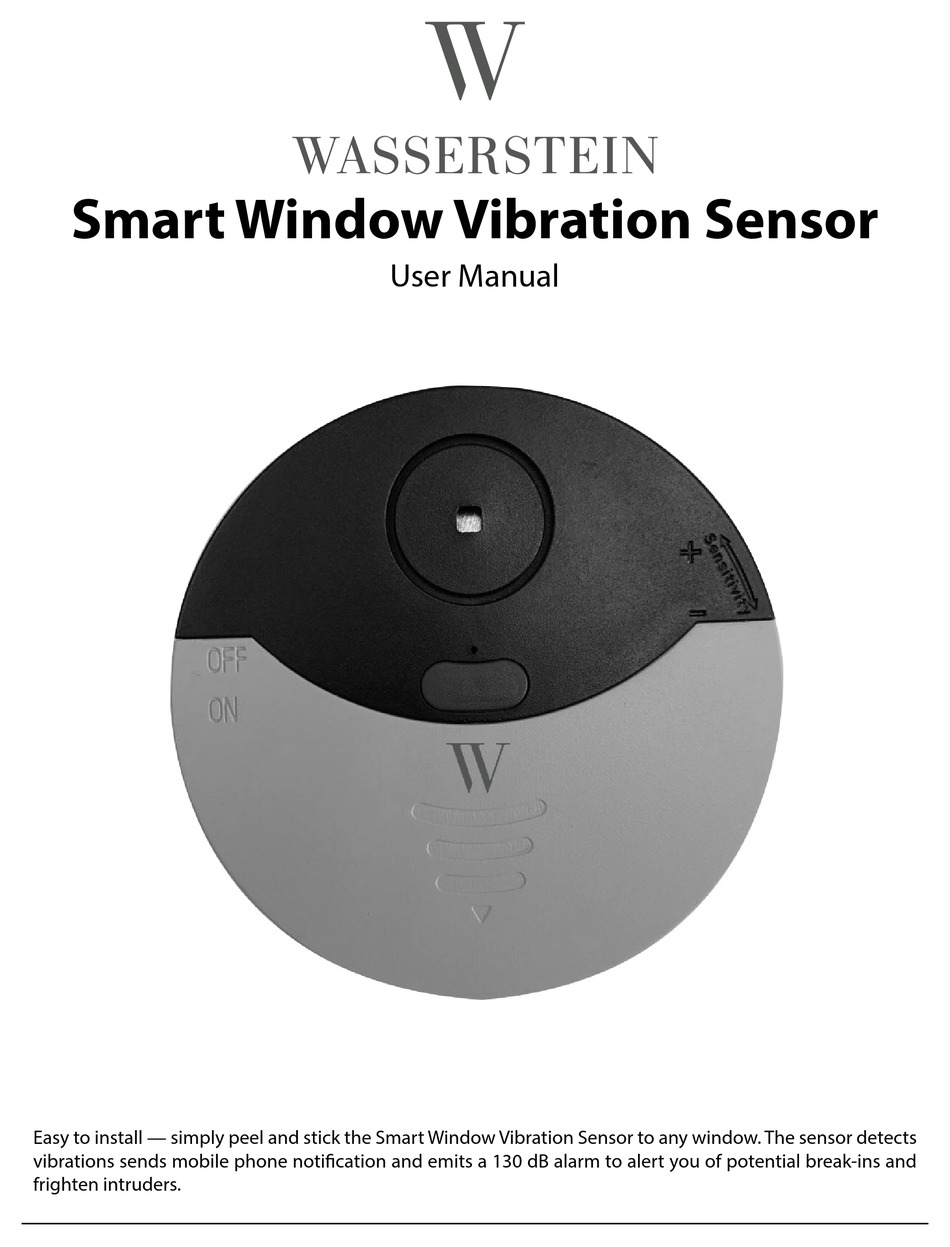 WASSERSTEIN SMART WINDOW VIBRATION SENSOR USER MANUAL Pdf Download ManualsLib