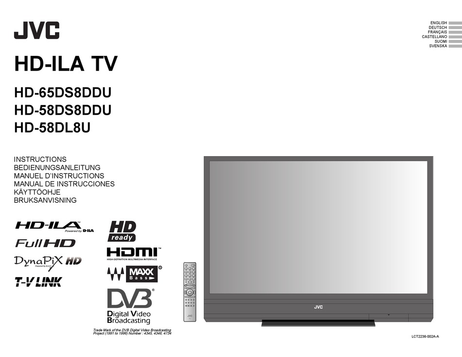 Jvc Hd 58dl8u Instructions Manual Pdf Download Manualslib