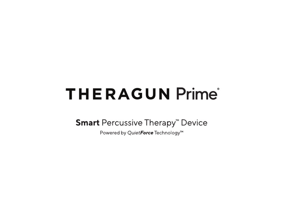 THERABODY THERAGUN PRIME INSTRUCTION MANUAL Pdf Download ManualsLib