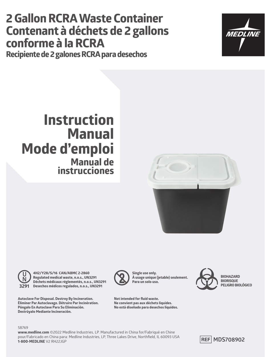 MEDLINE MDS708902 INSTRUCTION MANUAL Pdf Download ManualsLib