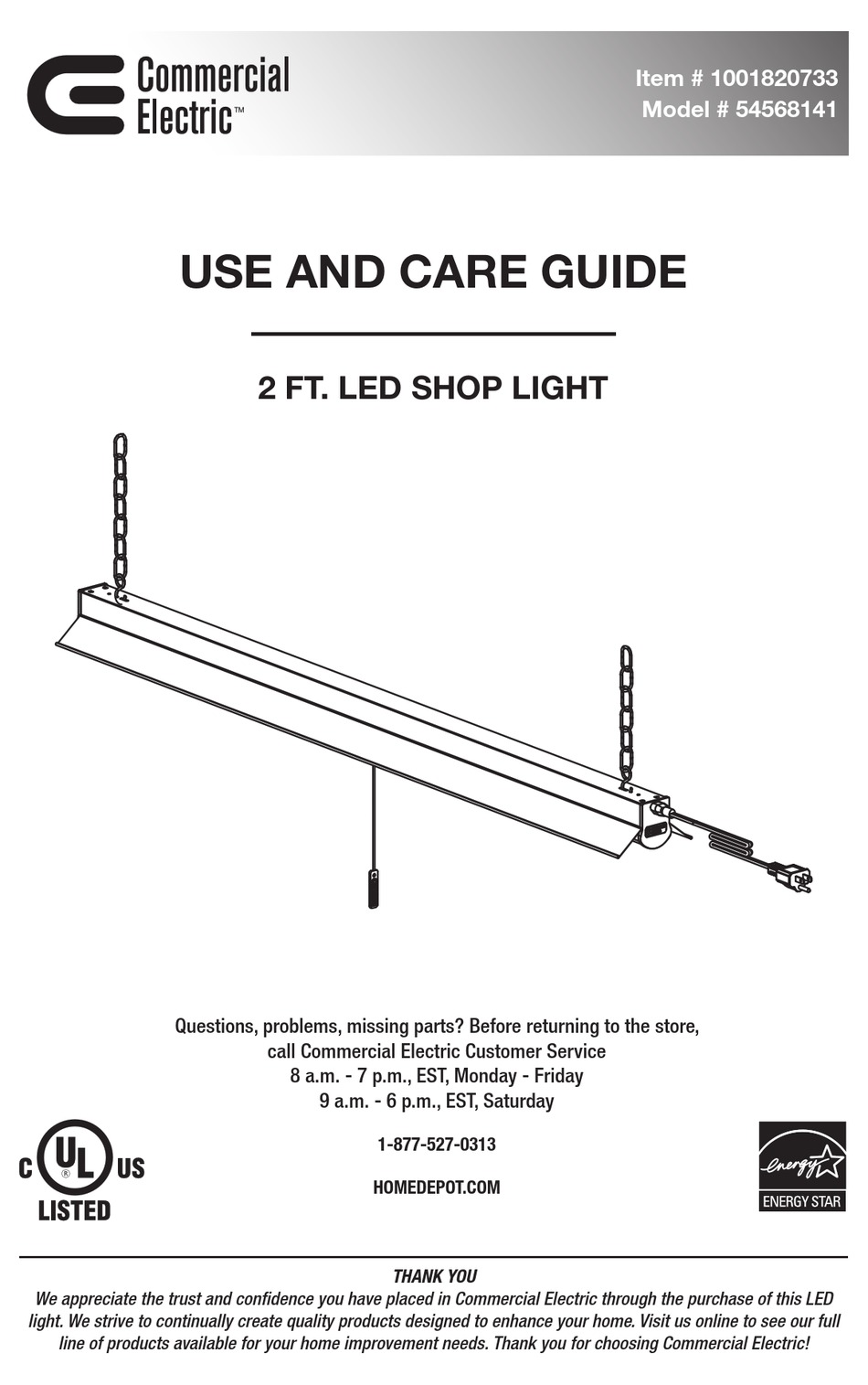 COMMERCIAL ELECTRIC 54568141 USE AND CARE MANUAL Pdf Download ManualsLib
