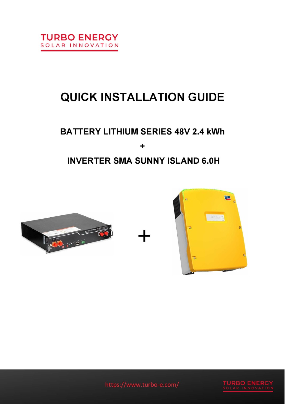 TURBO ENERGY LITHIUM SERIES QUICK INSTALLATION MANUAL Pdf Download