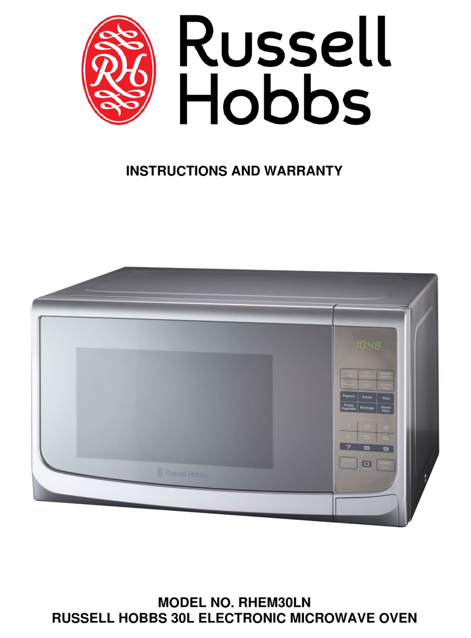 RUSSELL HOBBS RHEM30LN INSTRUCTIONS AND WARRANTY Pdf Download ManualsLib