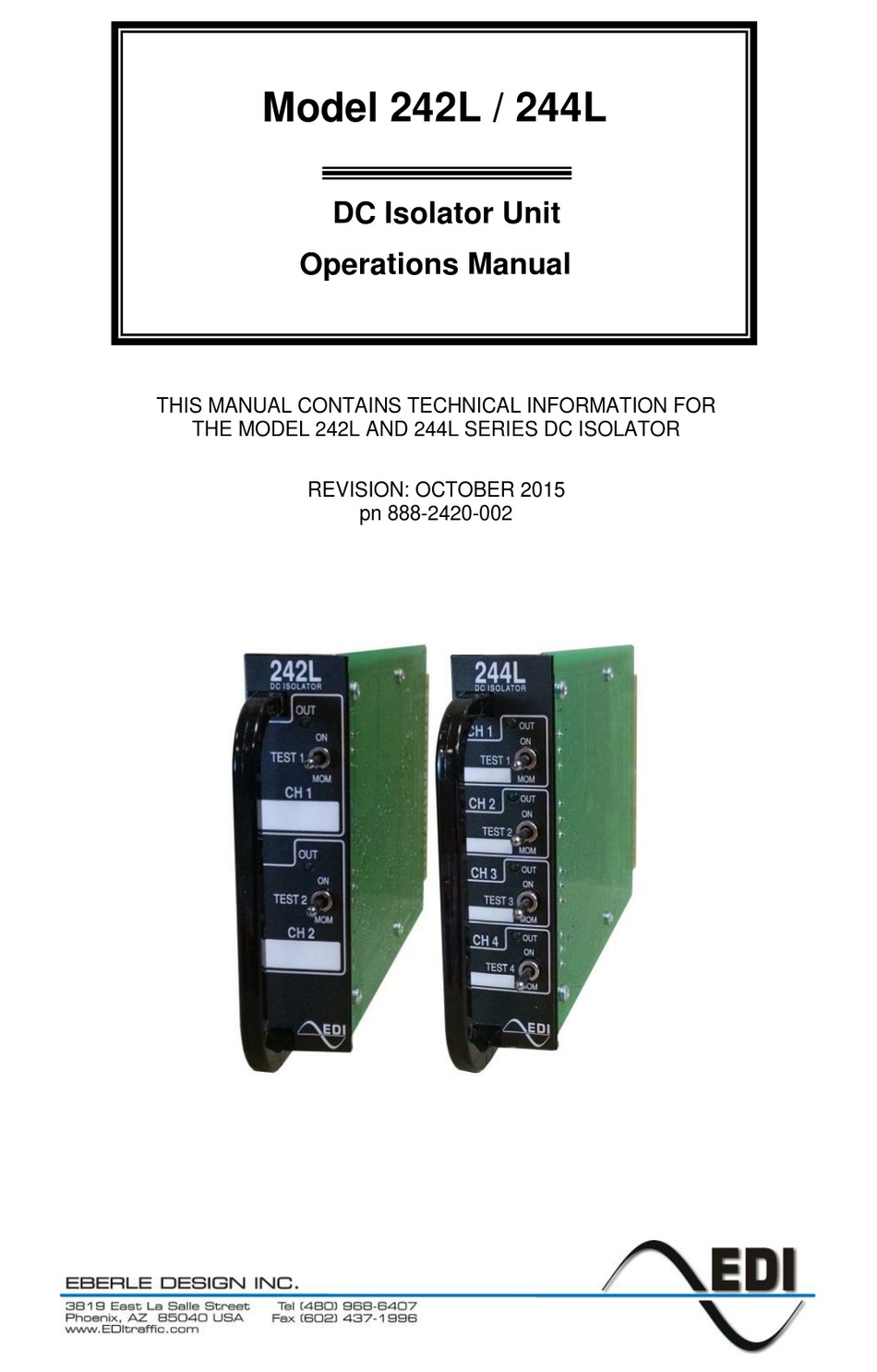 EDI 244L OPERATION MANUAL Pdf Download | ManualsLib