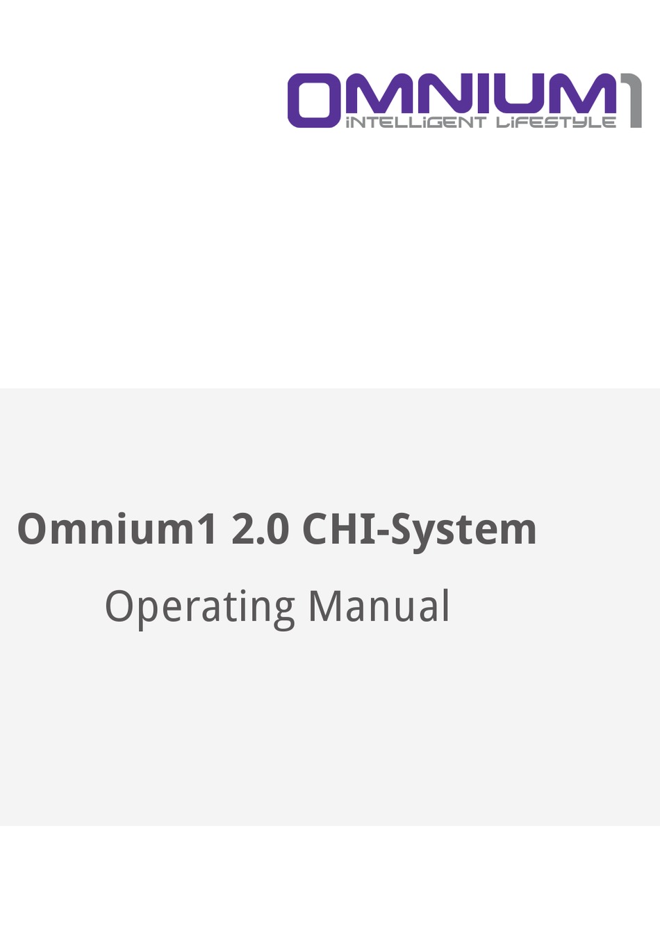 SWISS BIONIC SOLUTIONS OMNIUM1 2.0 CHISYSTEM OPERATING MANUAL Pdf