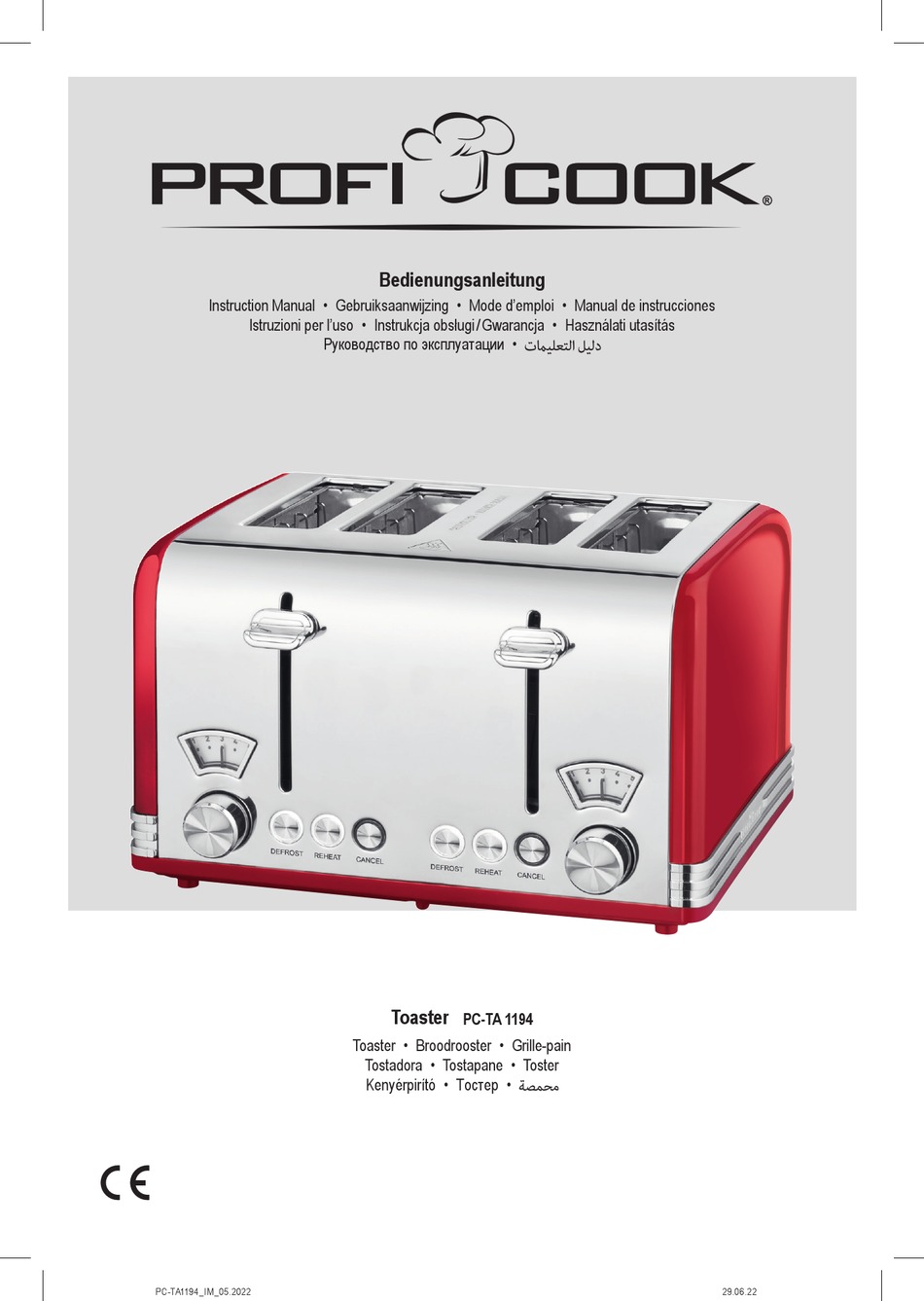 PROFI COOK PCTA 1194 INSTRUCTION MANUAL Pdf Download ManualsLib