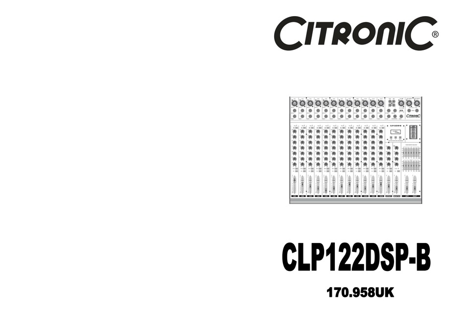 CITRONIC CLP122DSP-B MANUAL Pdf Download | ManualsLib