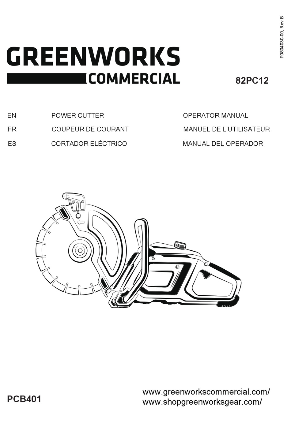 GREENWORKS 82PC12 OPERATOR'S MANUAL Pdf Download | ManualsLib