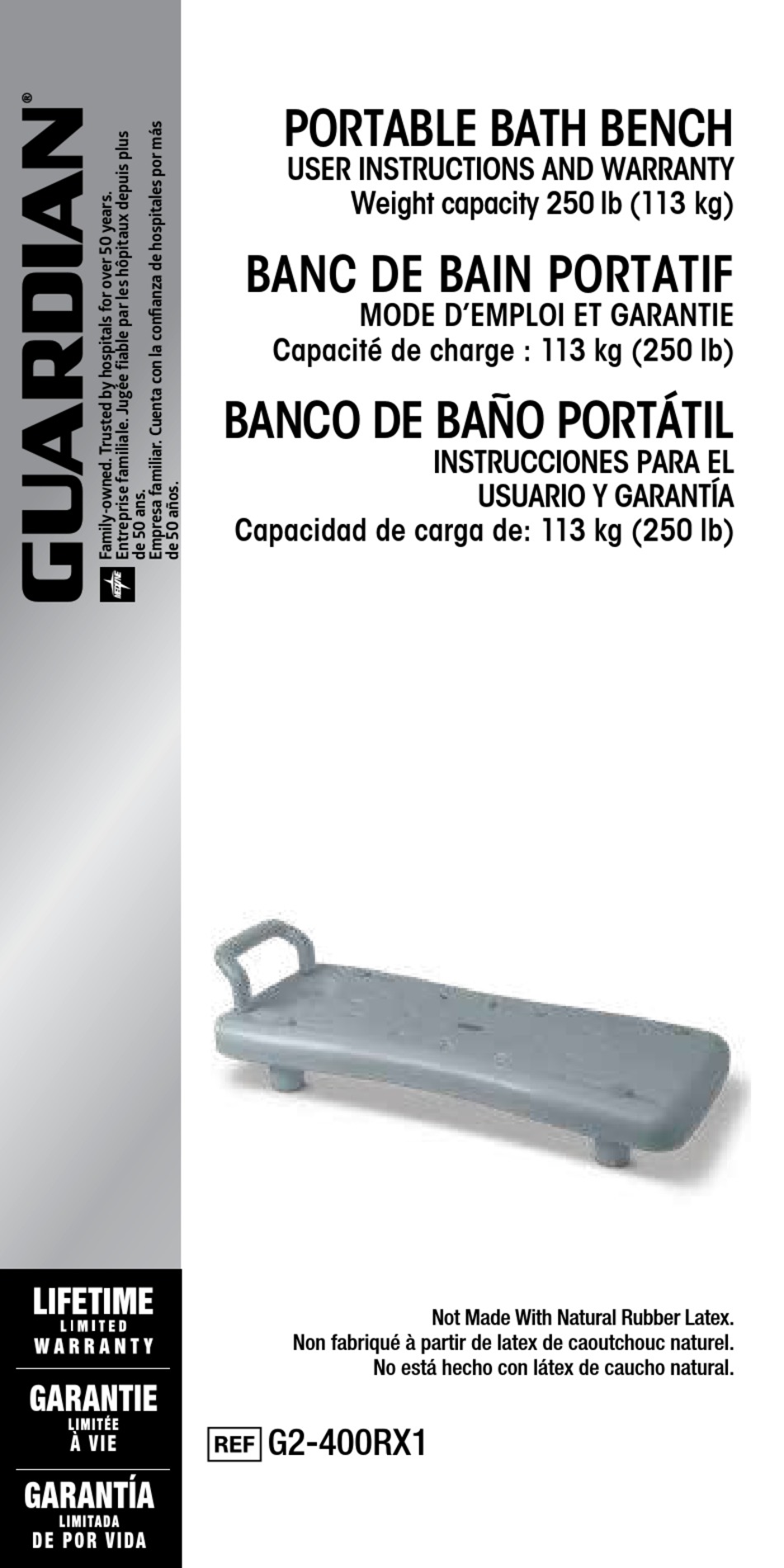 MEDLINE GUARDIAN G2400RX1 USER INSTRUCTIONS AND WARRANTY Pdf Download ManualsLib