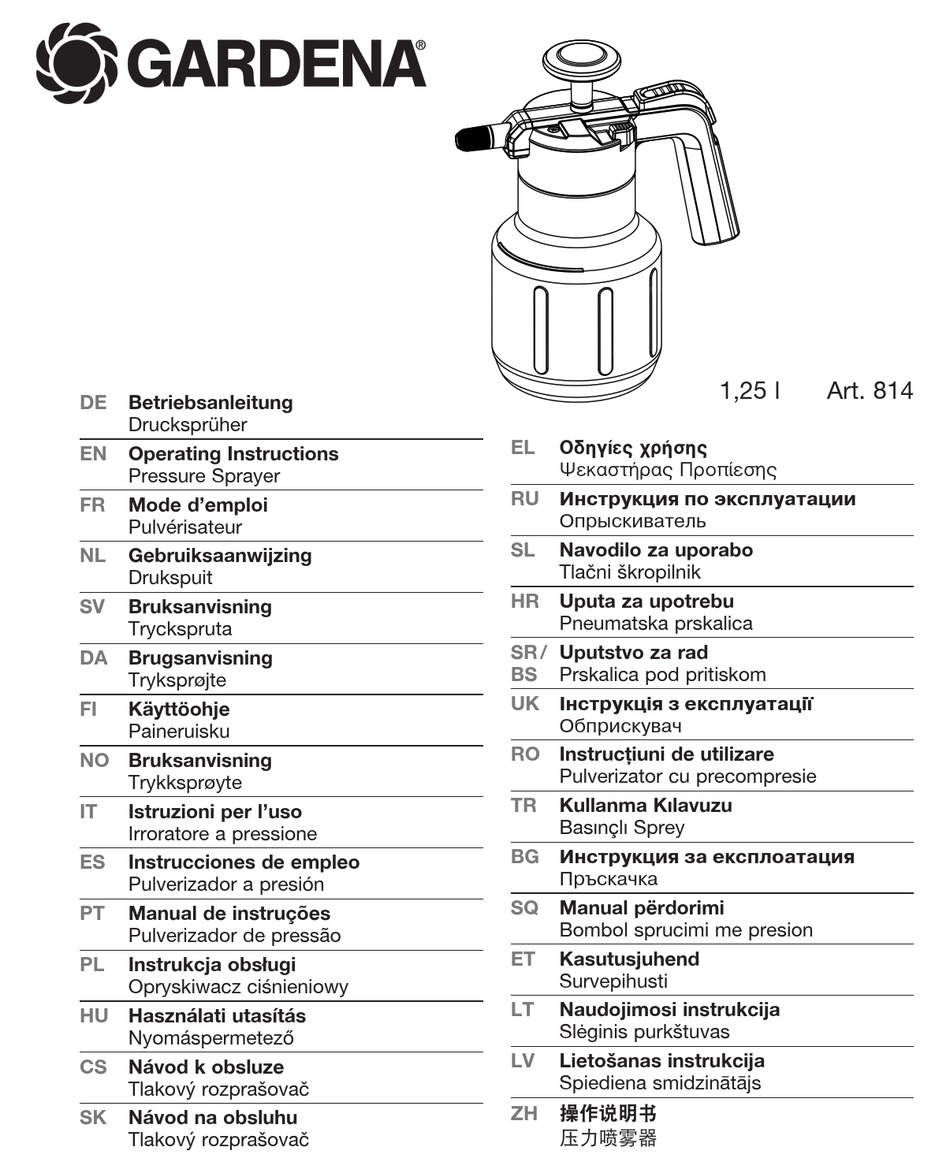 GARDENA 814 OPERATING INSTRUCTIONS Pdf Download ManualsLib