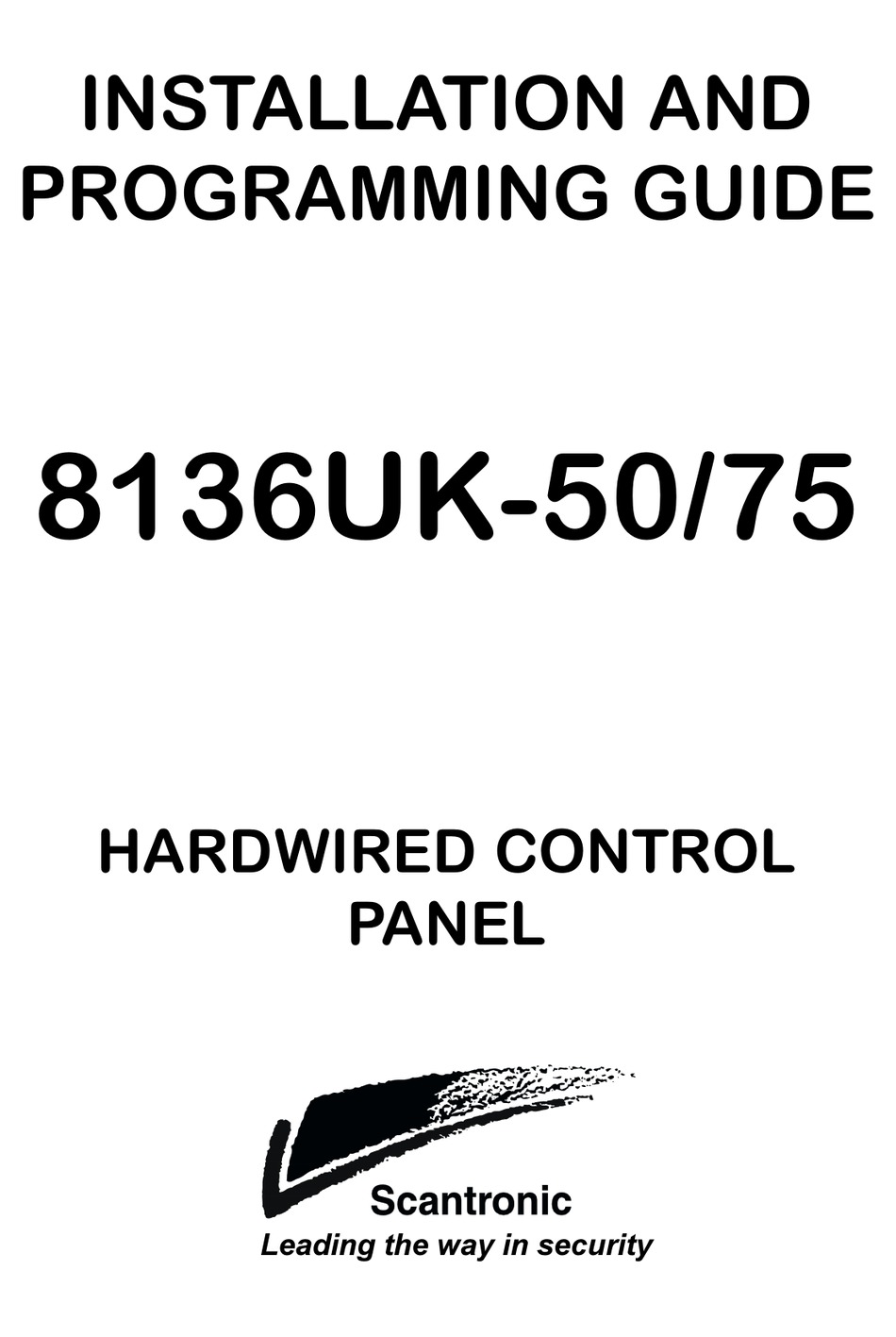 COOPER SCANTRONIC 8136UK-50 INSTALLATION AND PROGRAMMING MANUAL Pdf ...