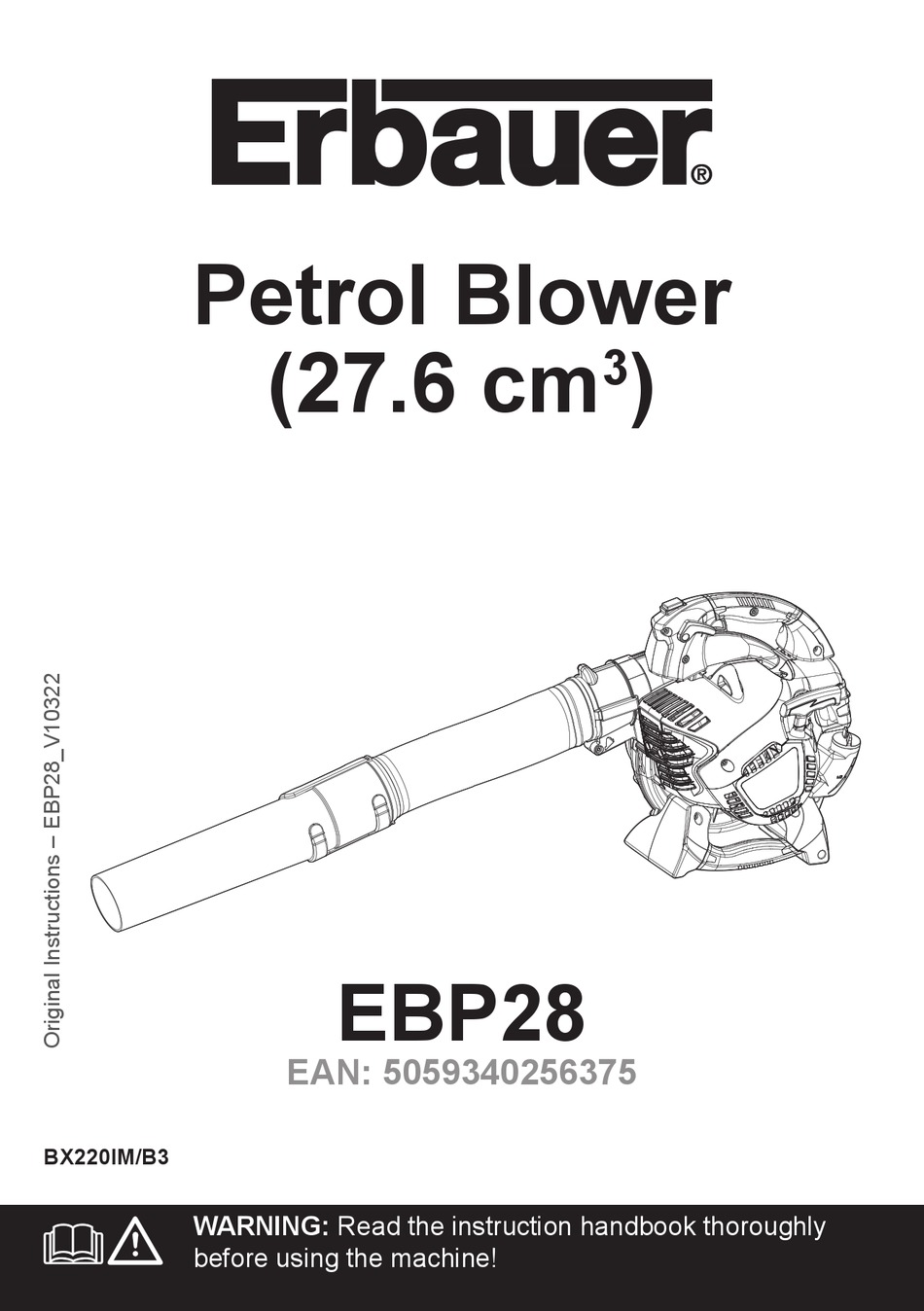 ERBAUER EBP28 MANUAL Pdf Download ManualsLib
