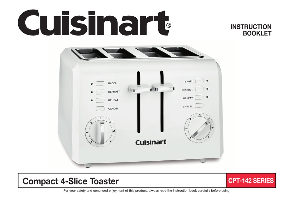 CUISINART CPT-142 SERIES INSTRUCTION BOOKLET Pdf Download | ManualsLib