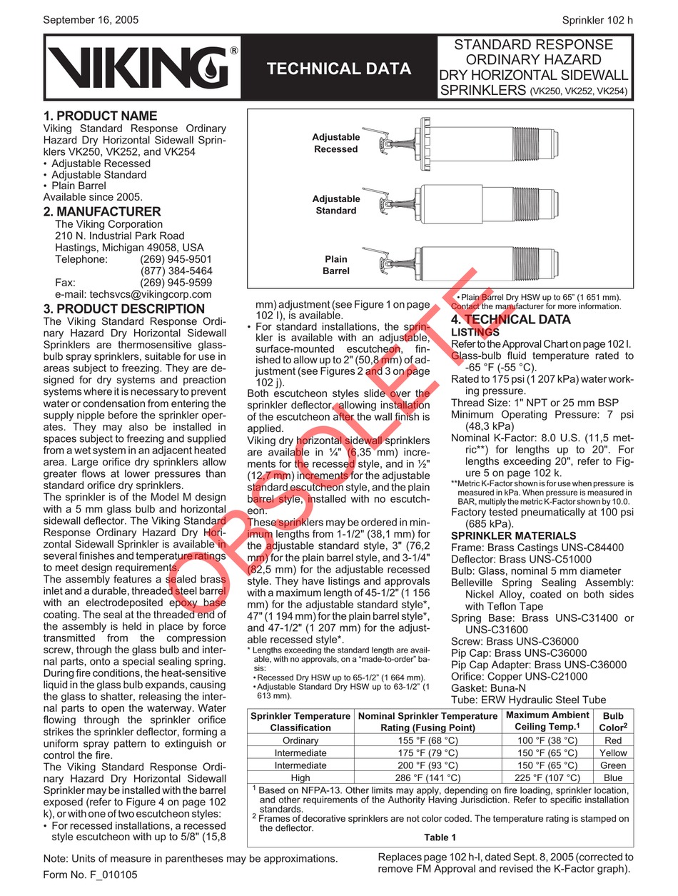 VIKING VK250 TECHNICAL DATA MANUAL Pdf Download | ManualsLib