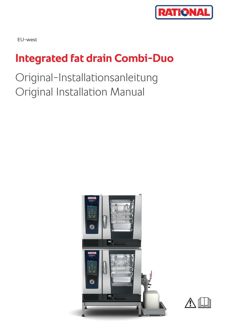 RATIONAL INTEGRATED FAT DRAIN COMBIDUO ORIGINAL INSTALLATION MANUAL