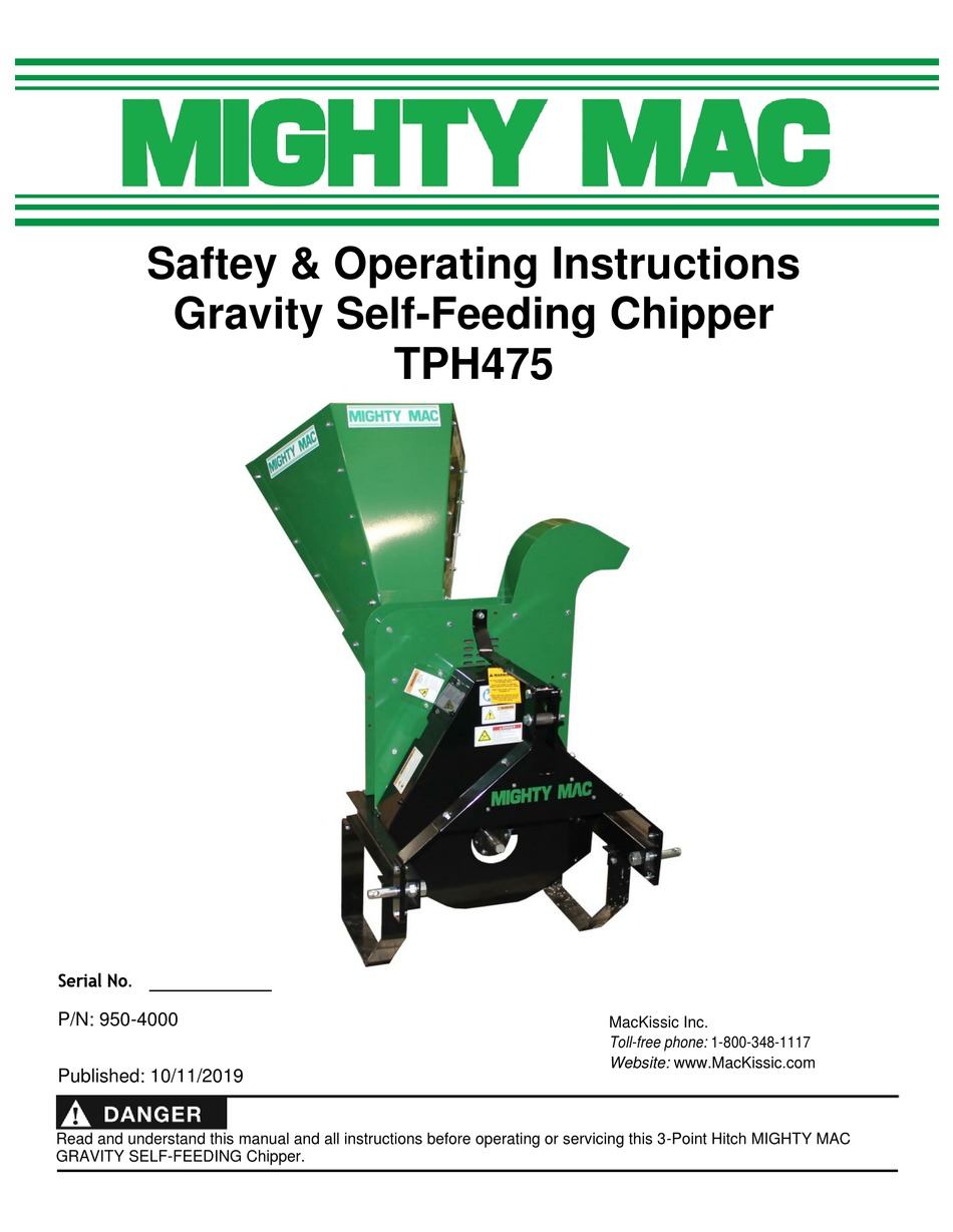 MIGHTY MAC TPH475 INSTRUCTIONS MANUAL Pdf Download ManualsLib