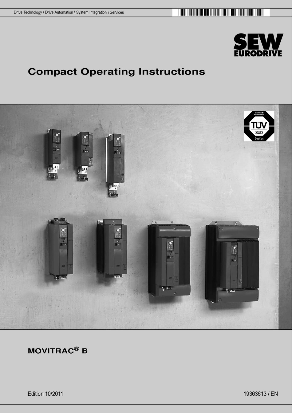 SEW-EURODRIVE MOVITRAC B COMPACT OPERATING INSTRUCTIONS Pdf Download ...